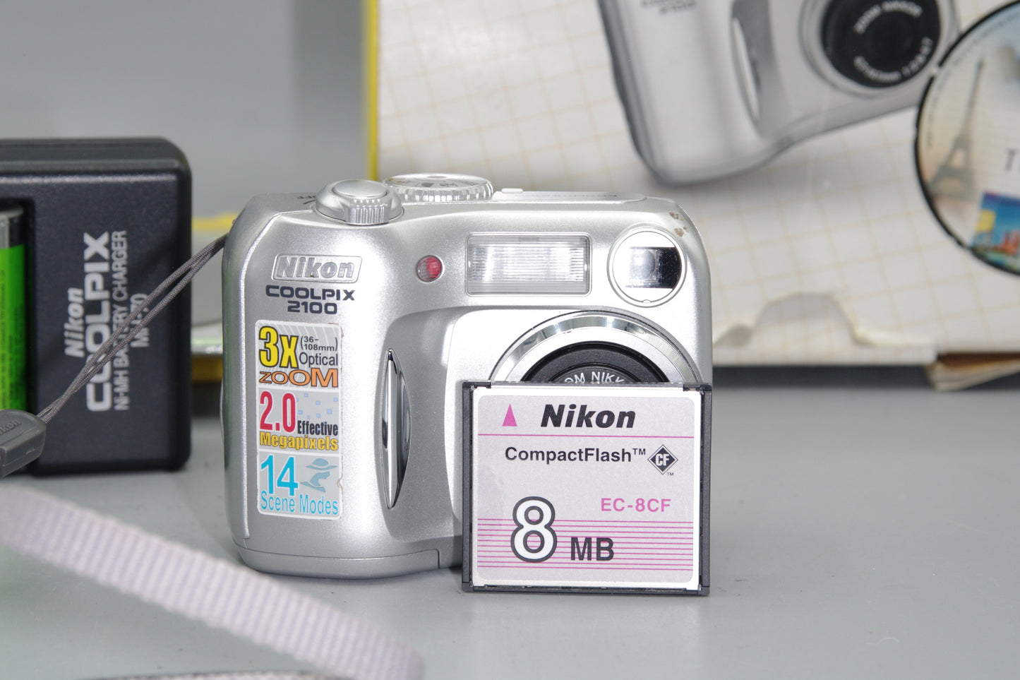 Boxed Nikon Coolpix 2100 2.0MP 3x Digital Compact Camera with CF - Excellent