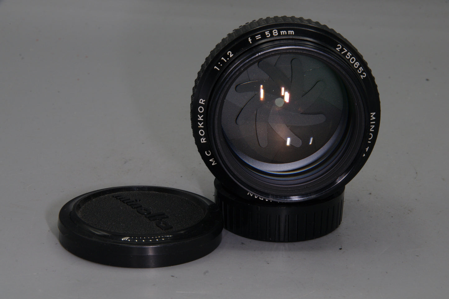 Minolta MC Rokkor-PG 58mm f/1.2 Lens - MD Mount - Ultra Fast - Excellent