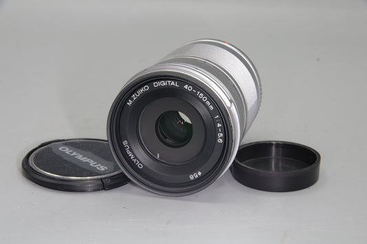 Olympus M.Zuiko Digital 40-150mm F/4-5.6 R ED MSC M4/3 lens - EXC - Tested