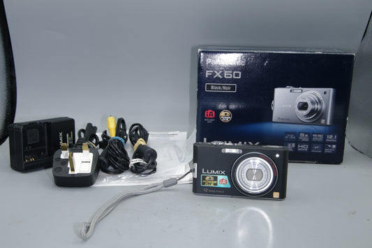 Panasonic Lumix DMC-FX60 Compact Digital Camera 12MP 5x Zoom HD Video - Boxed