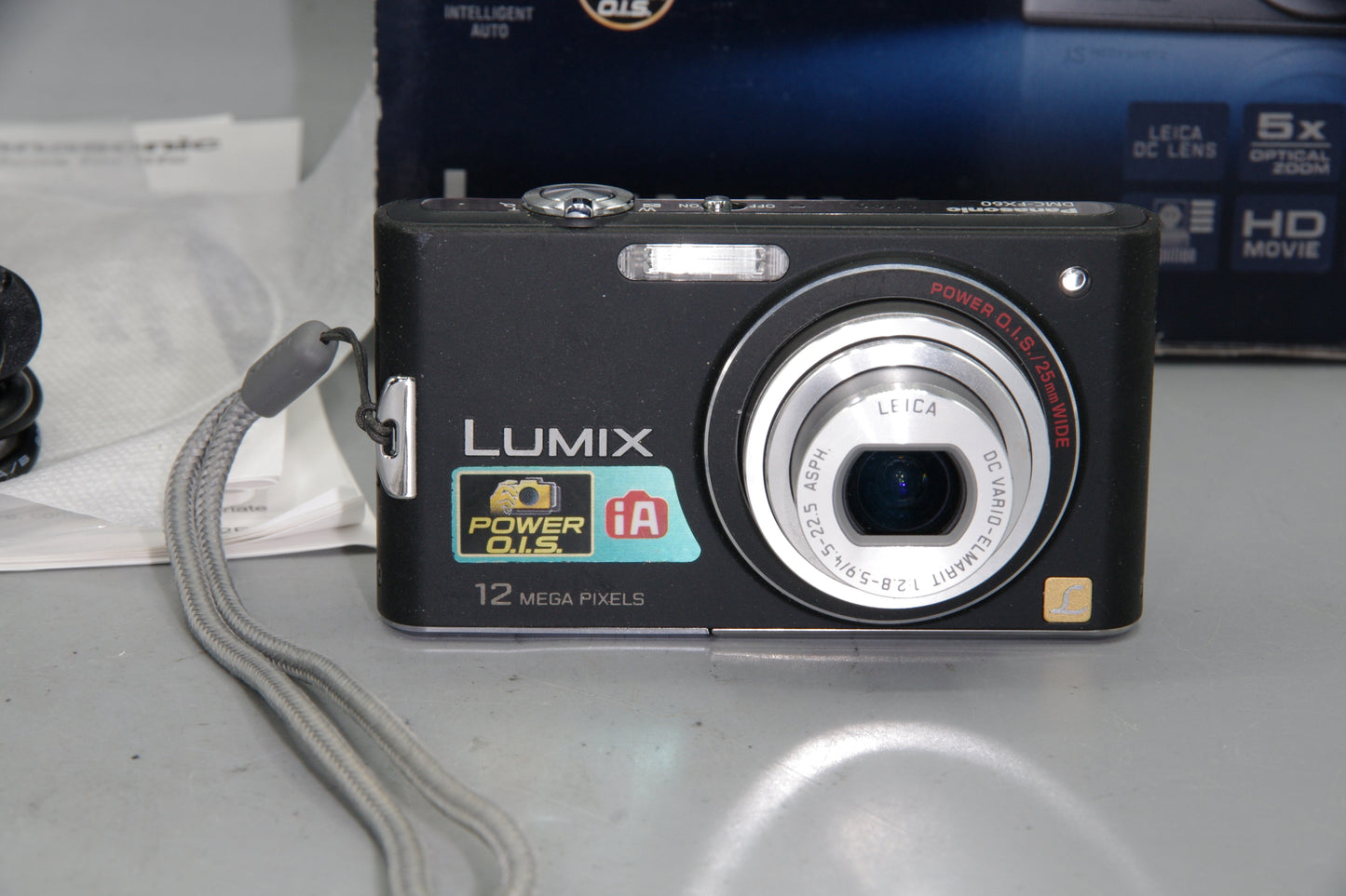 Panasonic Lumix DMC-FX60 Compact Digital Camera 12MP 5x Zoom HD Video - Boxed