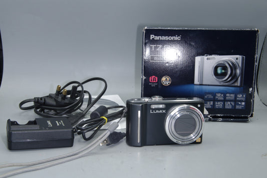 Panasonic Lumix DMC-TZ8 Compact Camera 12MP 12x Zoom HD Video Black Boxed