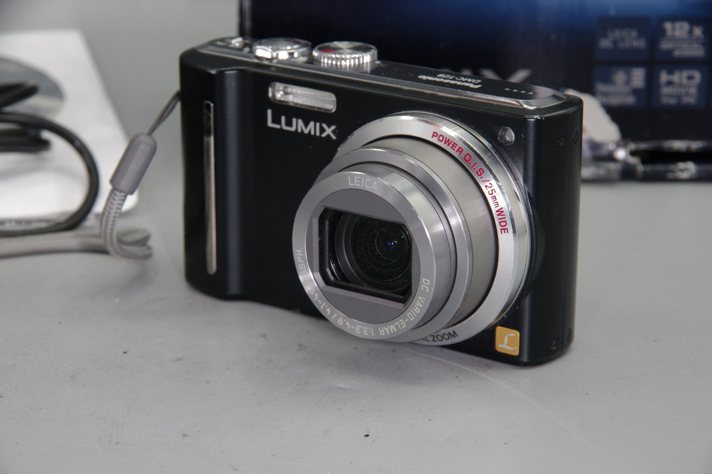 Panasonic Lumix DMC-TZ8 Compact Camera 12MP 12x Zoom HD Video Black Boxed