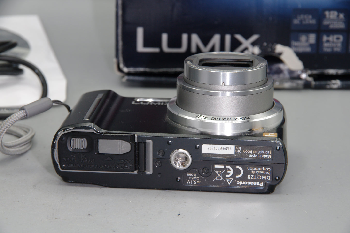Panasonic Lumix DMC-TZ8 Compact Camera 12MP 12x Zoom HD Video Black Boxed