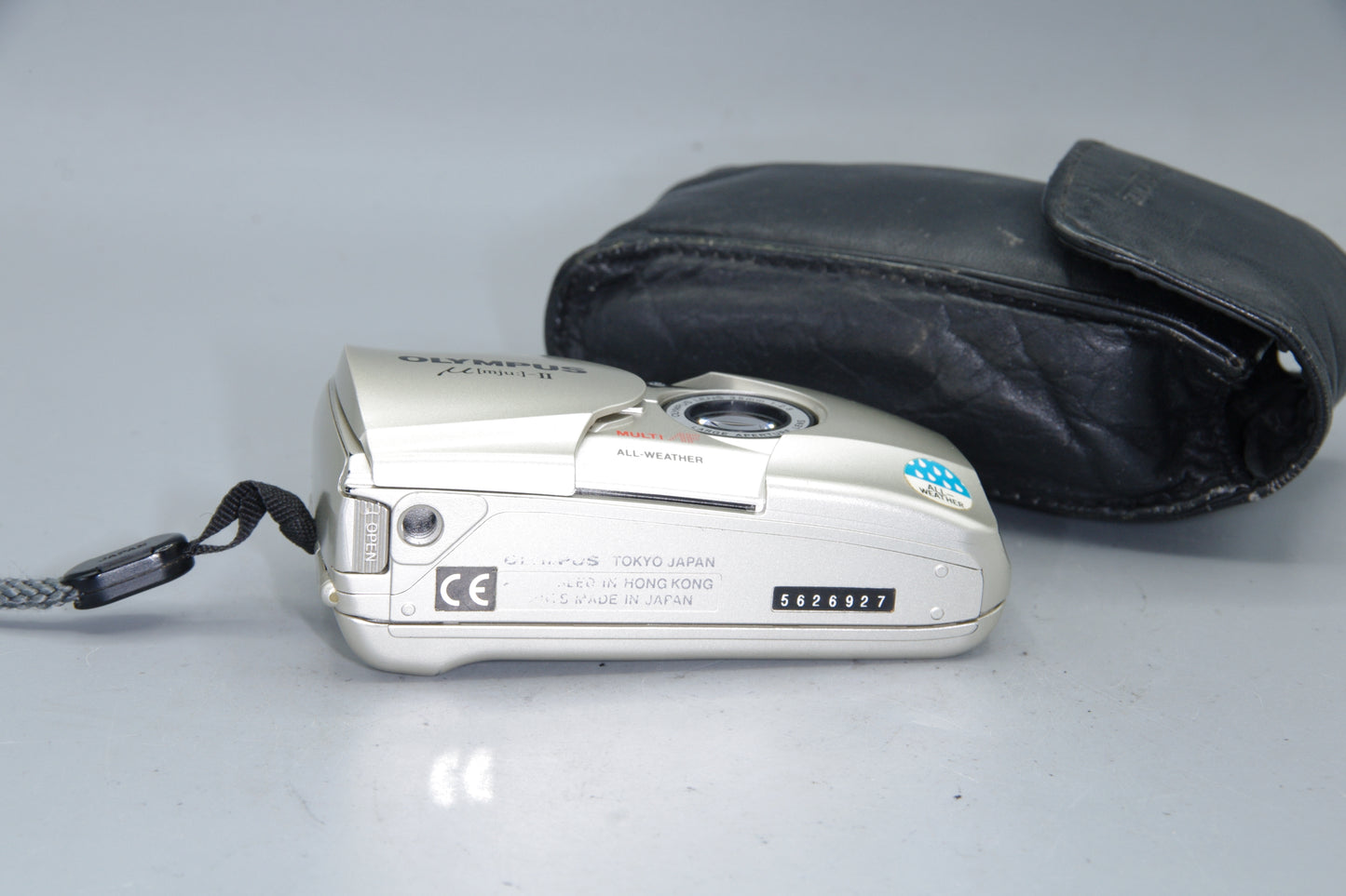 Olympus MJU II Champagne 35mm Film Camera with 35mm f2.8 Lens with Case