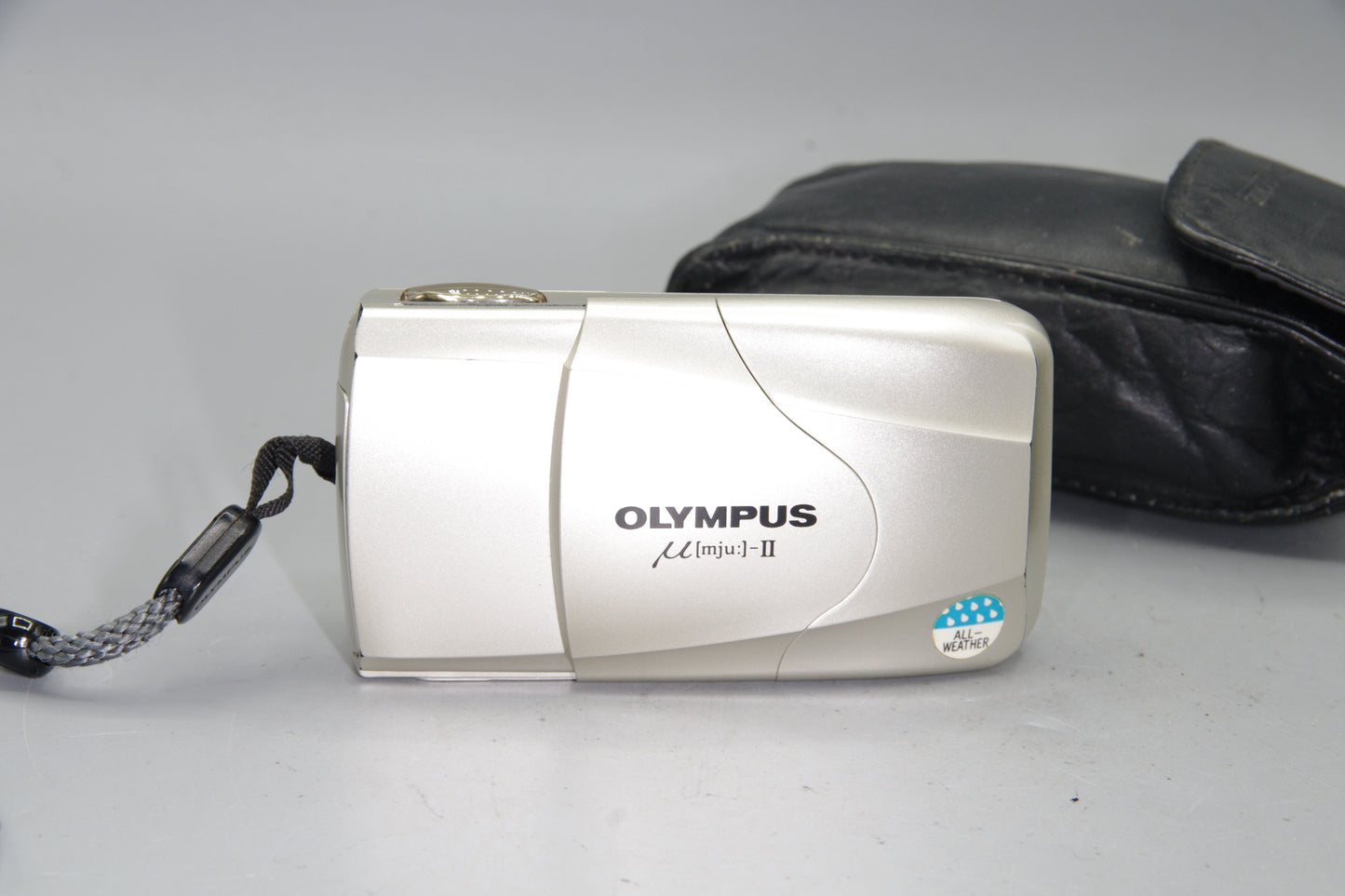 Olympus MJU II Champagne 35mm Film Camera with 35mm f2.8 Lens with Case