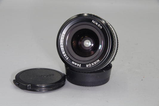 Nikon Nikkor 24mm f/2.8 AI-S Wide-Angle Lens – Front & Rear Caps Included