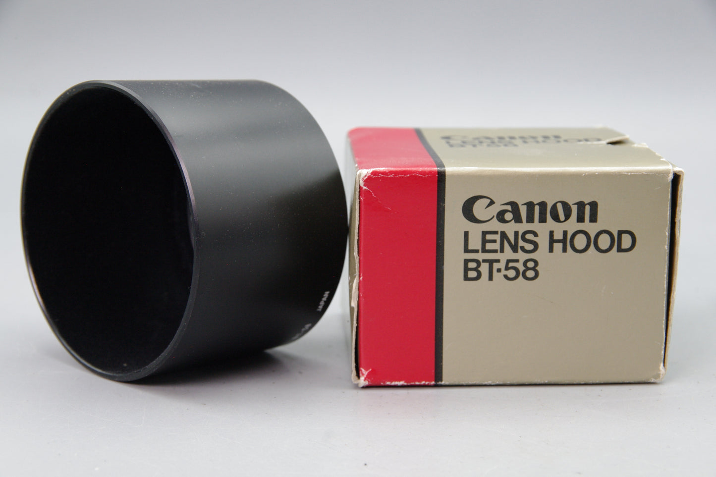Canon BT‑58 Lens Hood in Box – Genuine Canon – 58mm Telephoto Hood – Exc