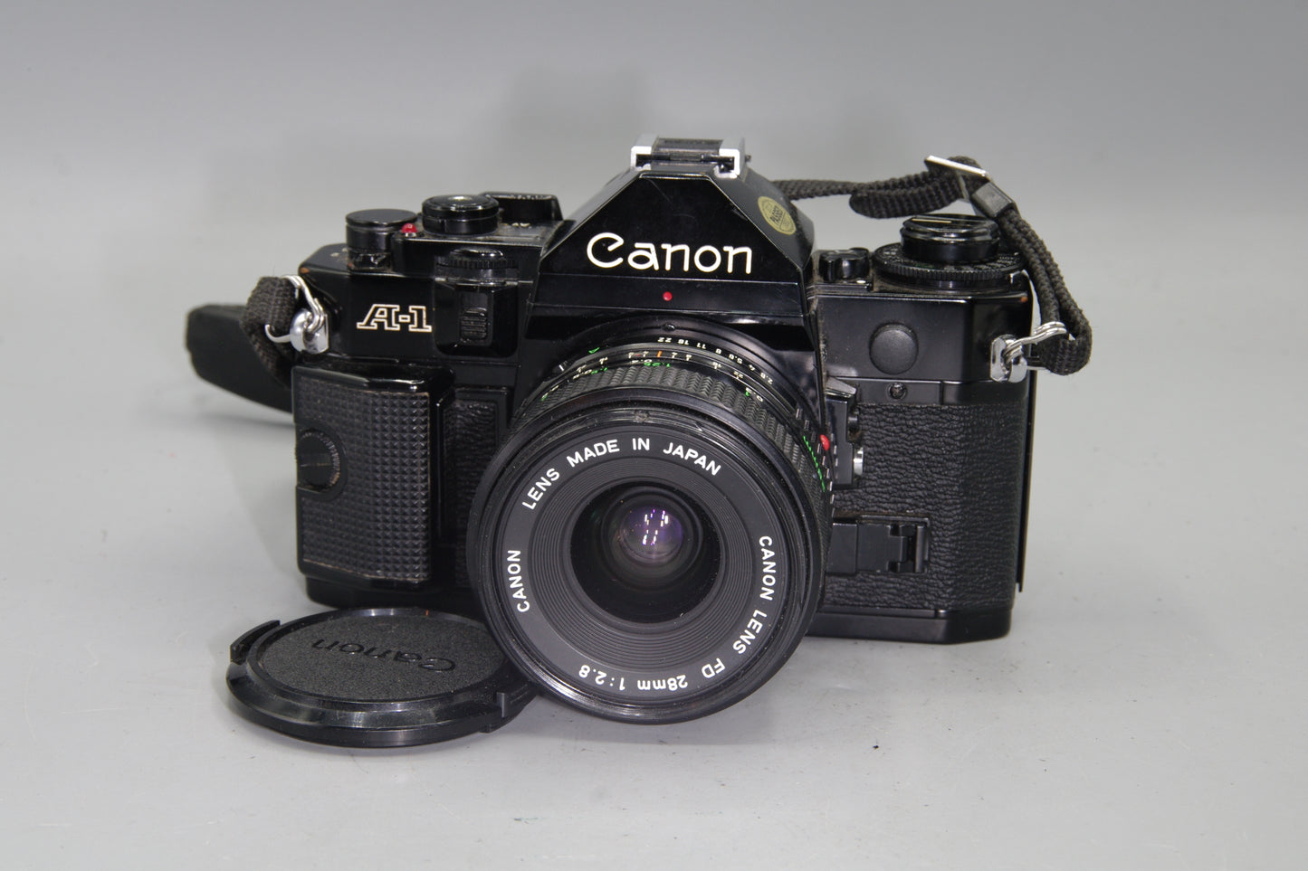 Canon A-1 35mm SLR Camera with FD 28mm f/2.8 Lens Tested & Working