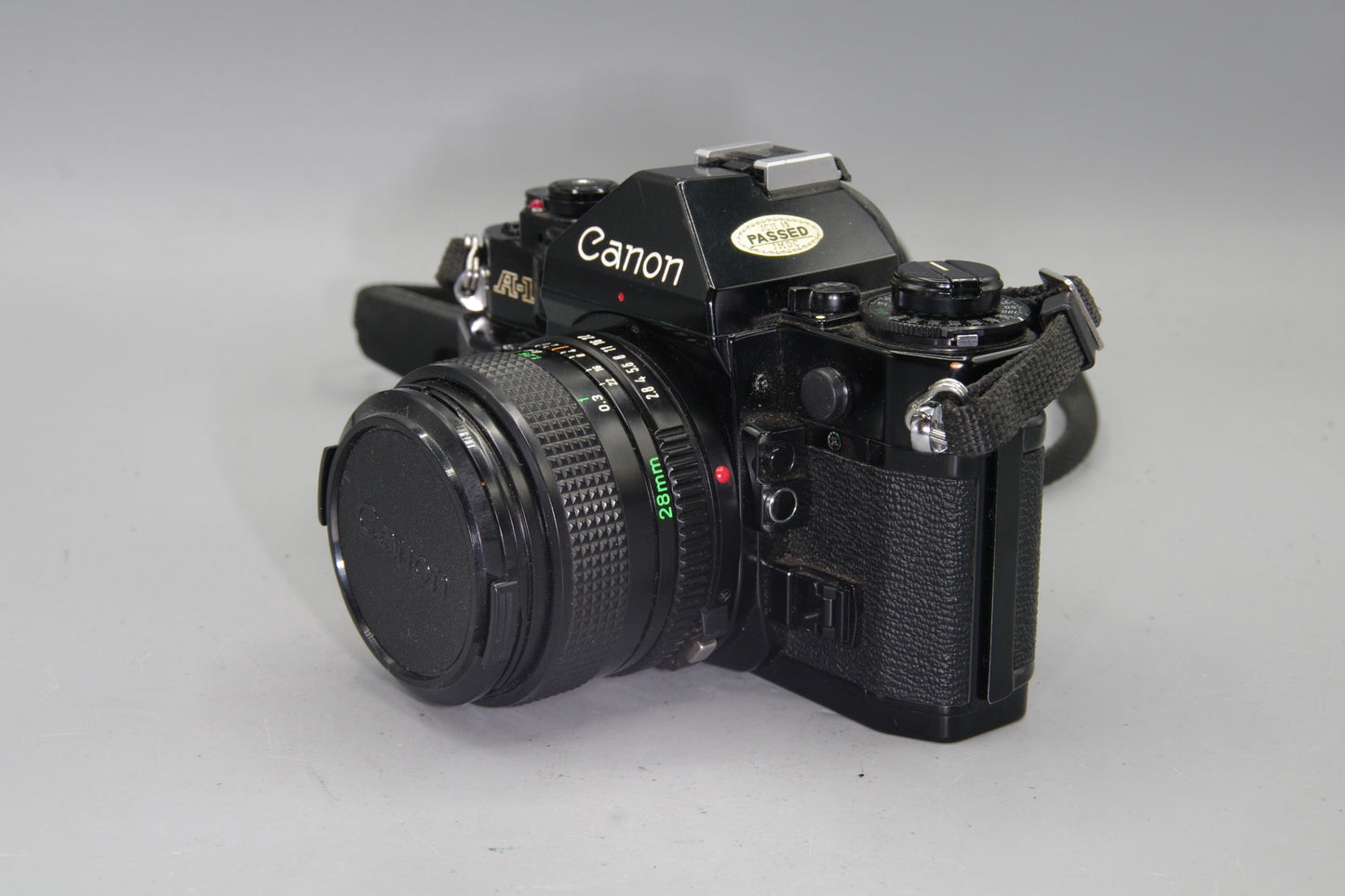 Canon A-1 35mm SLR Camera with FD 28mm f/2.8 Lens Tested & Working