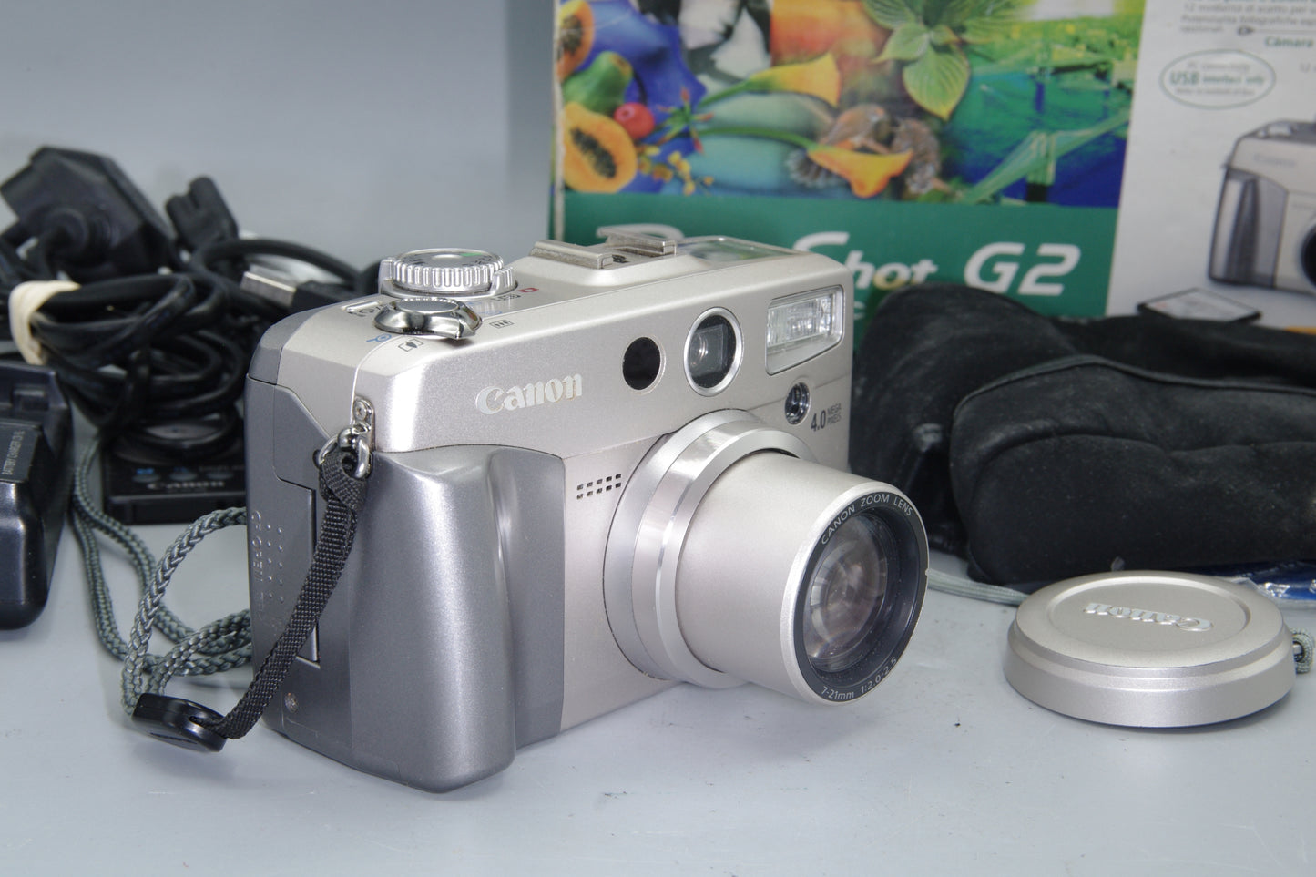 Canon PowerShot G2 4MP Digital Camera Boxed + Charger + Case