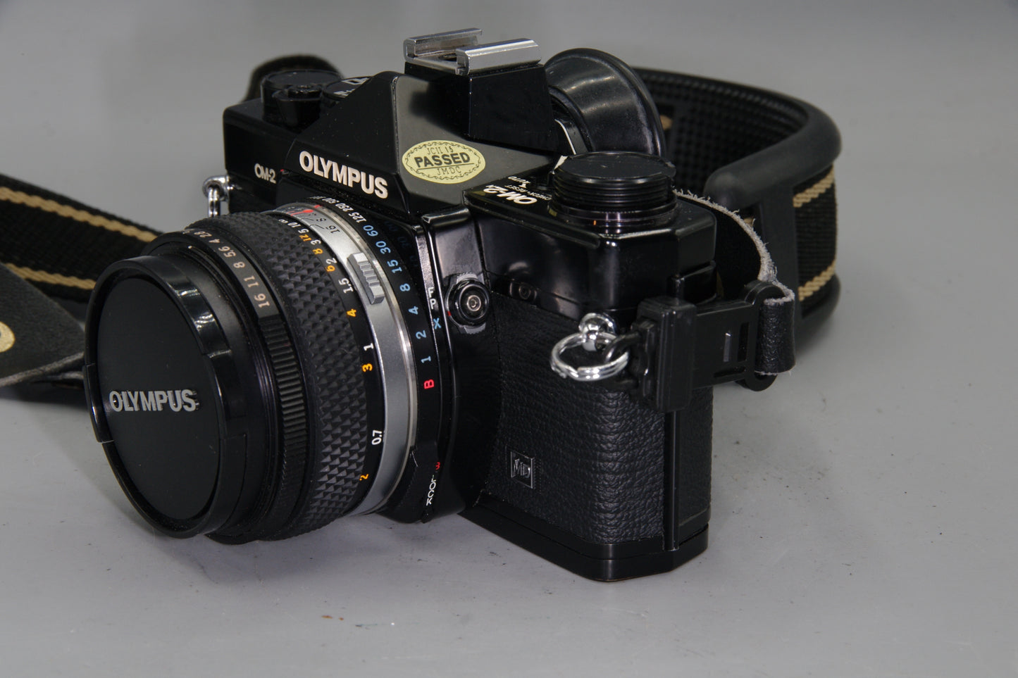 Olympus OM-2N Black 35mm SLR + Zuiko 50mm f/1.8 Lens – Tested & New Batteries