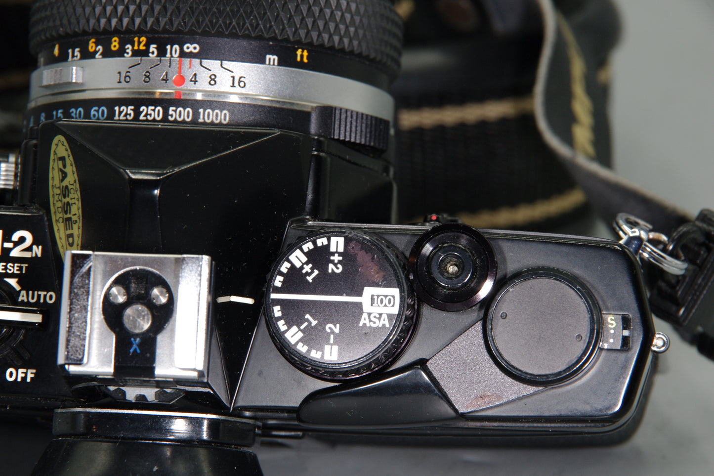 Olympus OM-2N Black 35mm SLR + Zuiko 50mm f/1.8 Lens – Tested & New Batteries