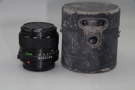 Canon FD 24mm f/2.8 Wide-Angle Lens – Excellent Condition with Caps