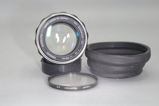 Minolta MC Rokkor-Pf  58mm F/1.4 MD Mount Lens -Excellent