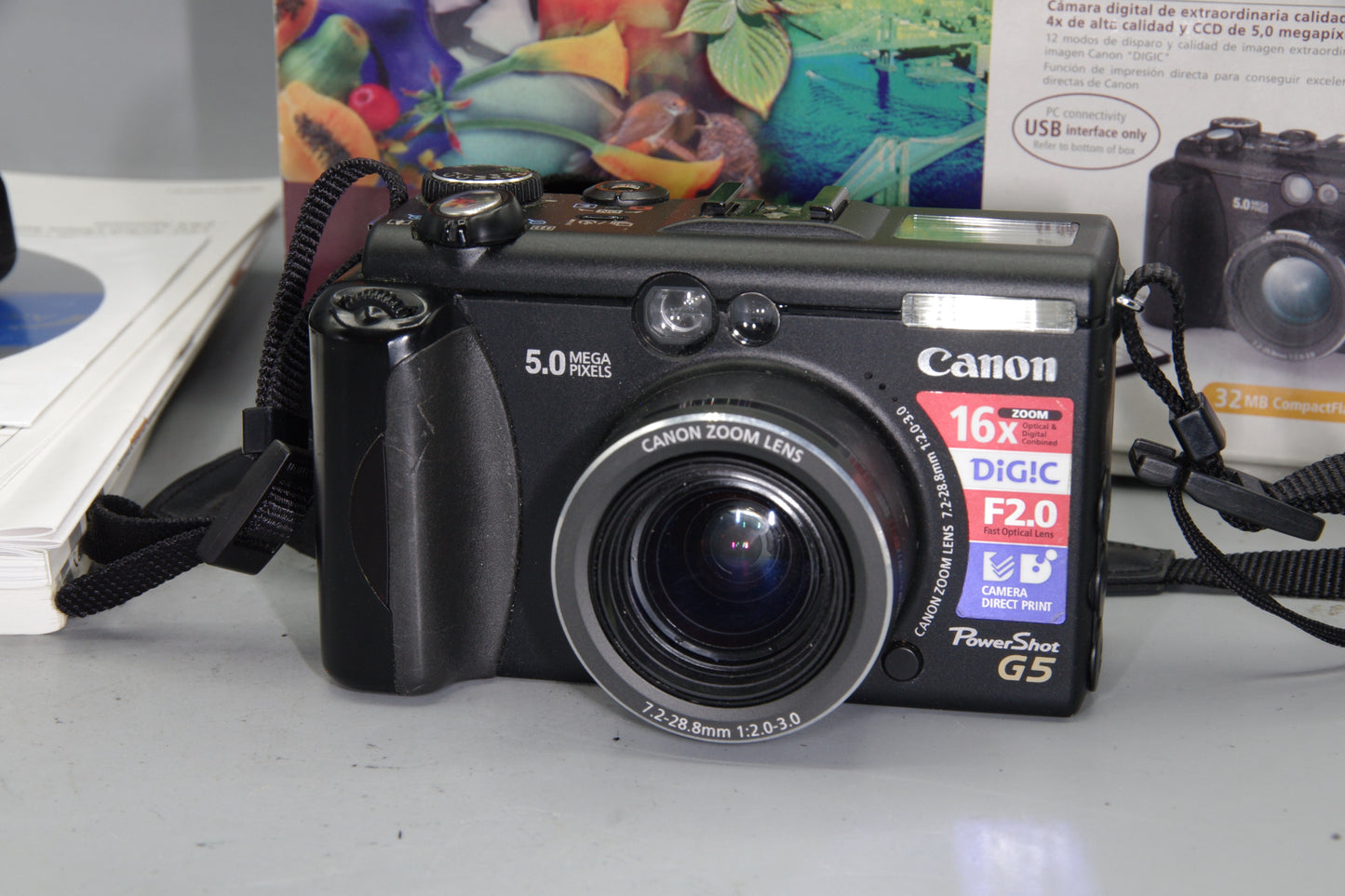 Canon Powershot G5 5MP Digital Camera - Boxed with instructions and charger