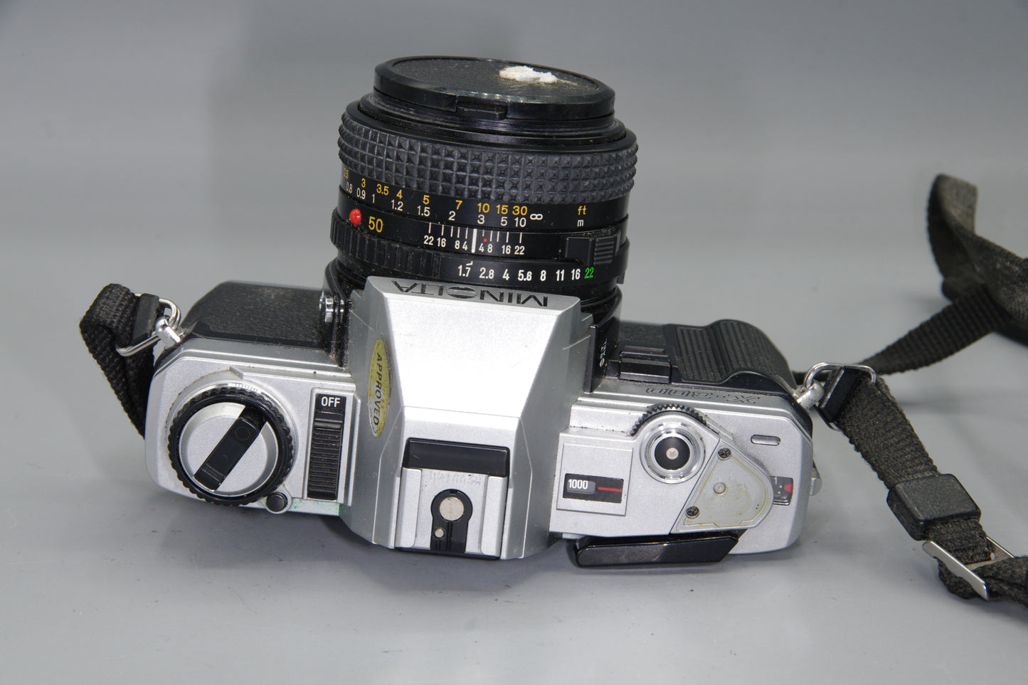 Minolta X-300 35mm SLR + MD 50mm f/1.7 Lens – Tested – Clean + batteries