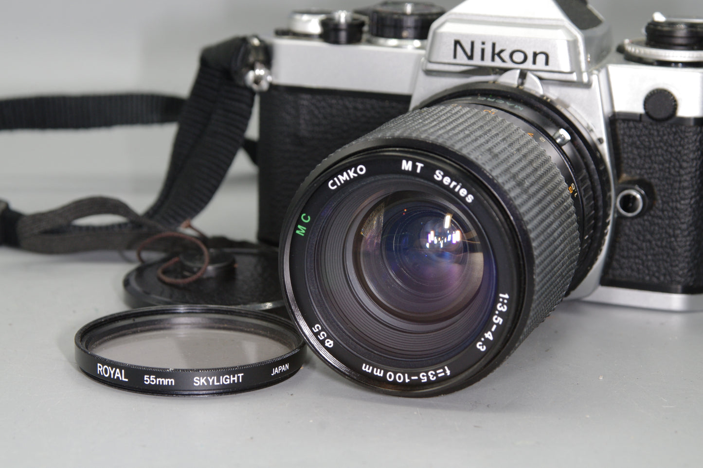 Nikon FE 35mm SLR with 35-100mm Lens and Batteries