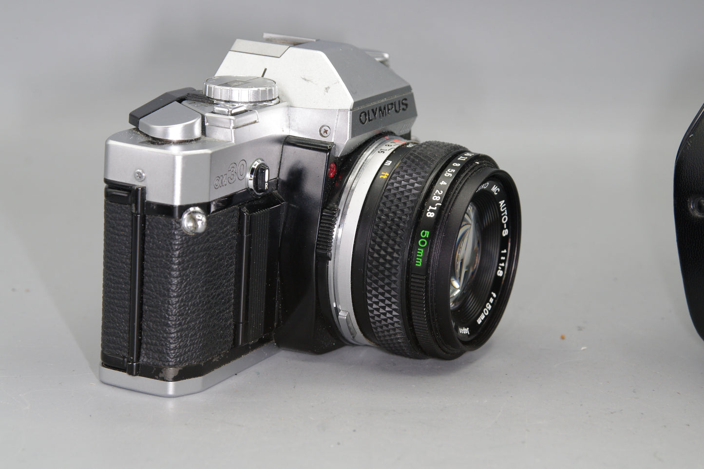 Olympus OM30 35mm SLR Camera with 50mm Lens and Case + New Batteries