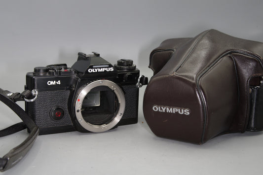 Olympus OM-4 35mm SLR Camera  + 35-70mm Lens and Case - Excellent