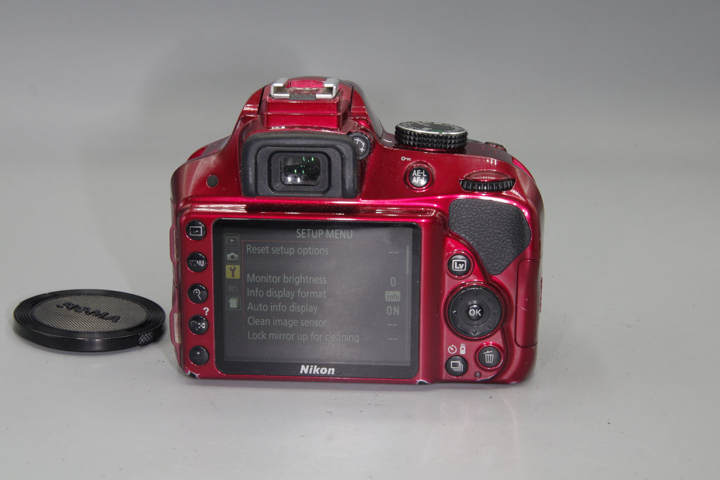 Red Nikon D3300 DSLR 24.2MP + 18-55mm VR Lens – S/C 26956