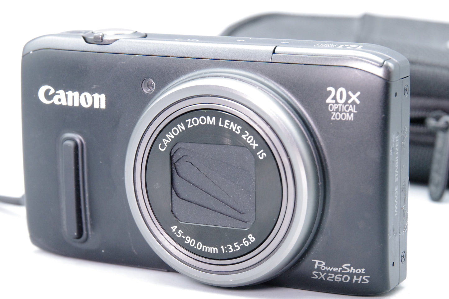 Canon PowerShot SX260 HS – 20× Zoom Compact – GPS – Black – Excellent – With Case