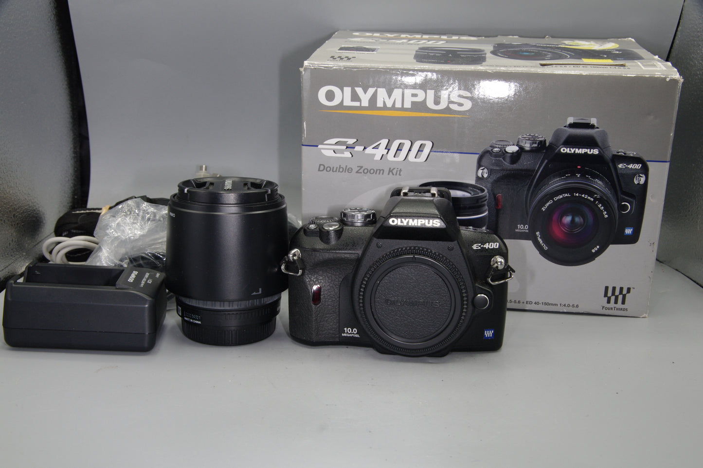 Olympus E-400 10MP DSLR + 45-140mm Lens – Four Thirds – Boxed Low S/C 4618