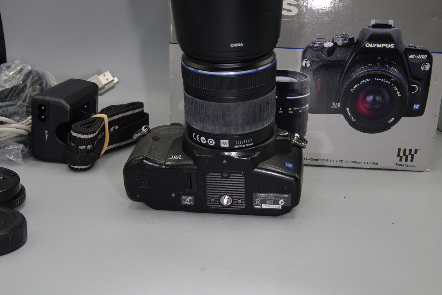 Olympus E-400 10MP DSLR + 45-140mm Lens – Four Thirds – Boxed Low S/C 4618