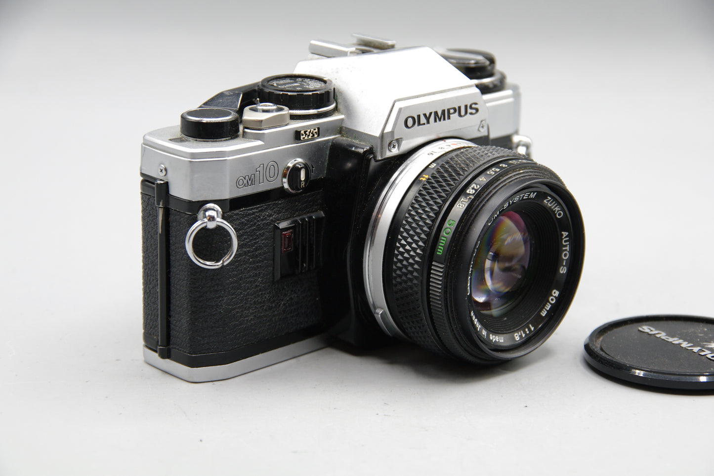 Olympus OM10 35mm SLR Camera with 50mm F/1.8 Lens+ Batteries - VGC