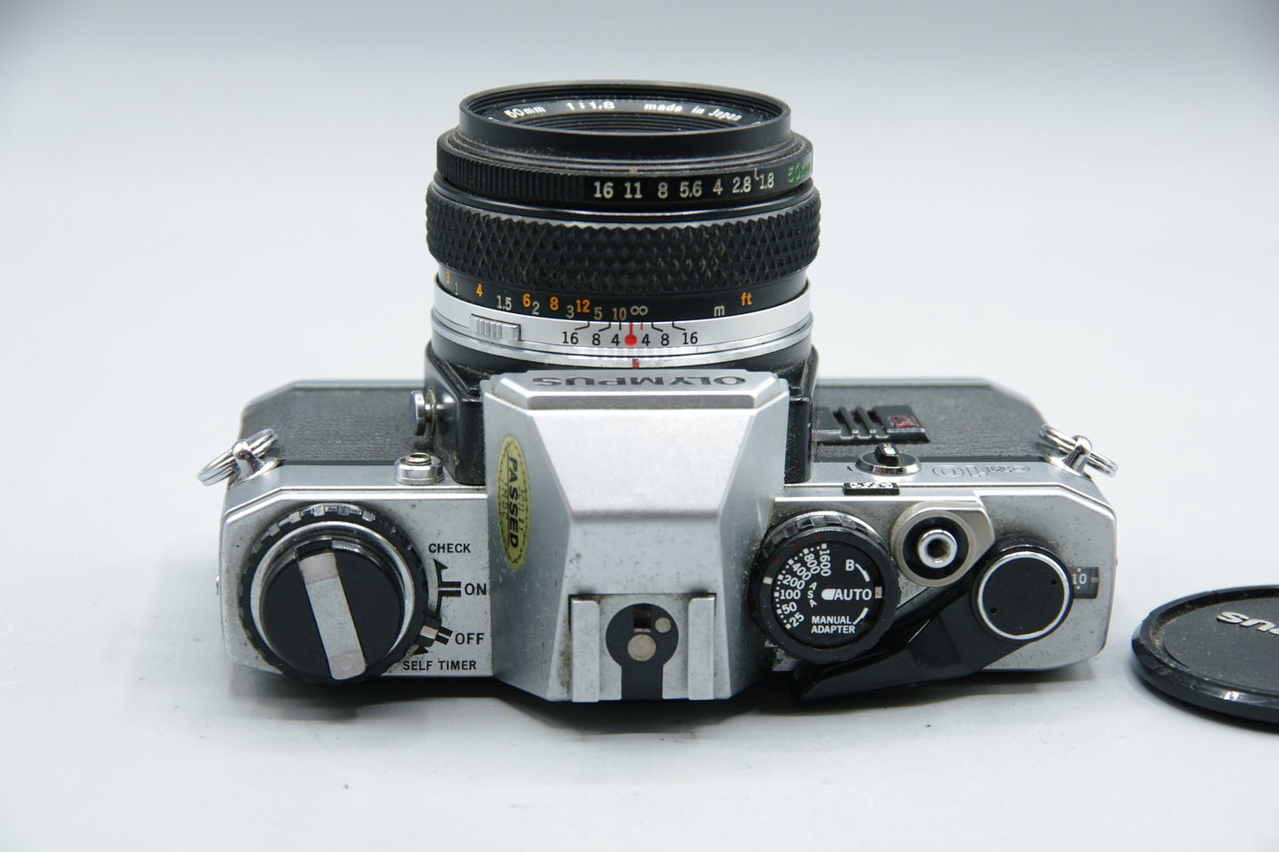 Olympus OM10 35mm SLR Camera with 50mm F/1.8 Lens+ Batteries - VGC