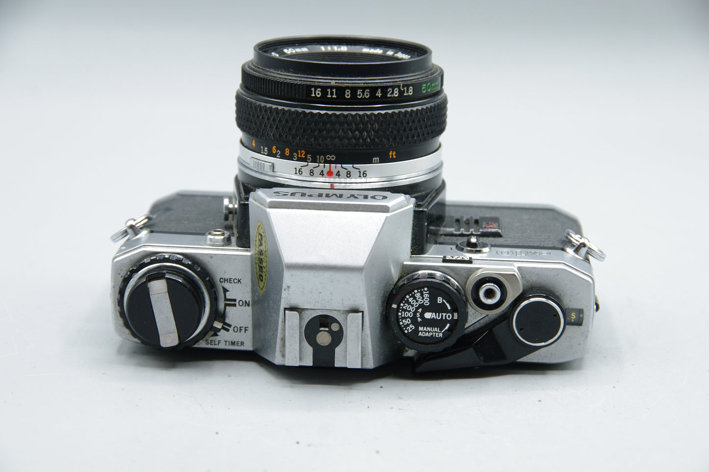 Olympus OM10 35mm SLR Camera with 50mm F/1.8 Lens+ Batteries - VGC