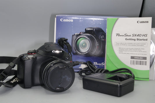 Boxed Canon SX40HS  12.1MP 35X Zoom Digital  Bridge Camera