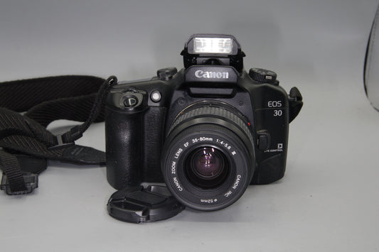 Canon EOS 30 35mm Film SLR + EF 35–80mm Lens – Eye Control – Tested & Working