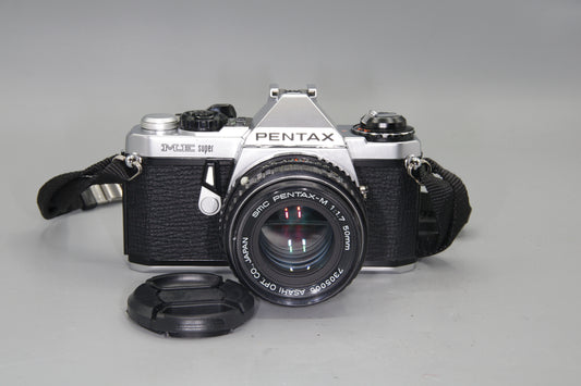 Pentax ME Super 35mm SLR with 50mm F/1.7 Lens - Excellent + Batteries