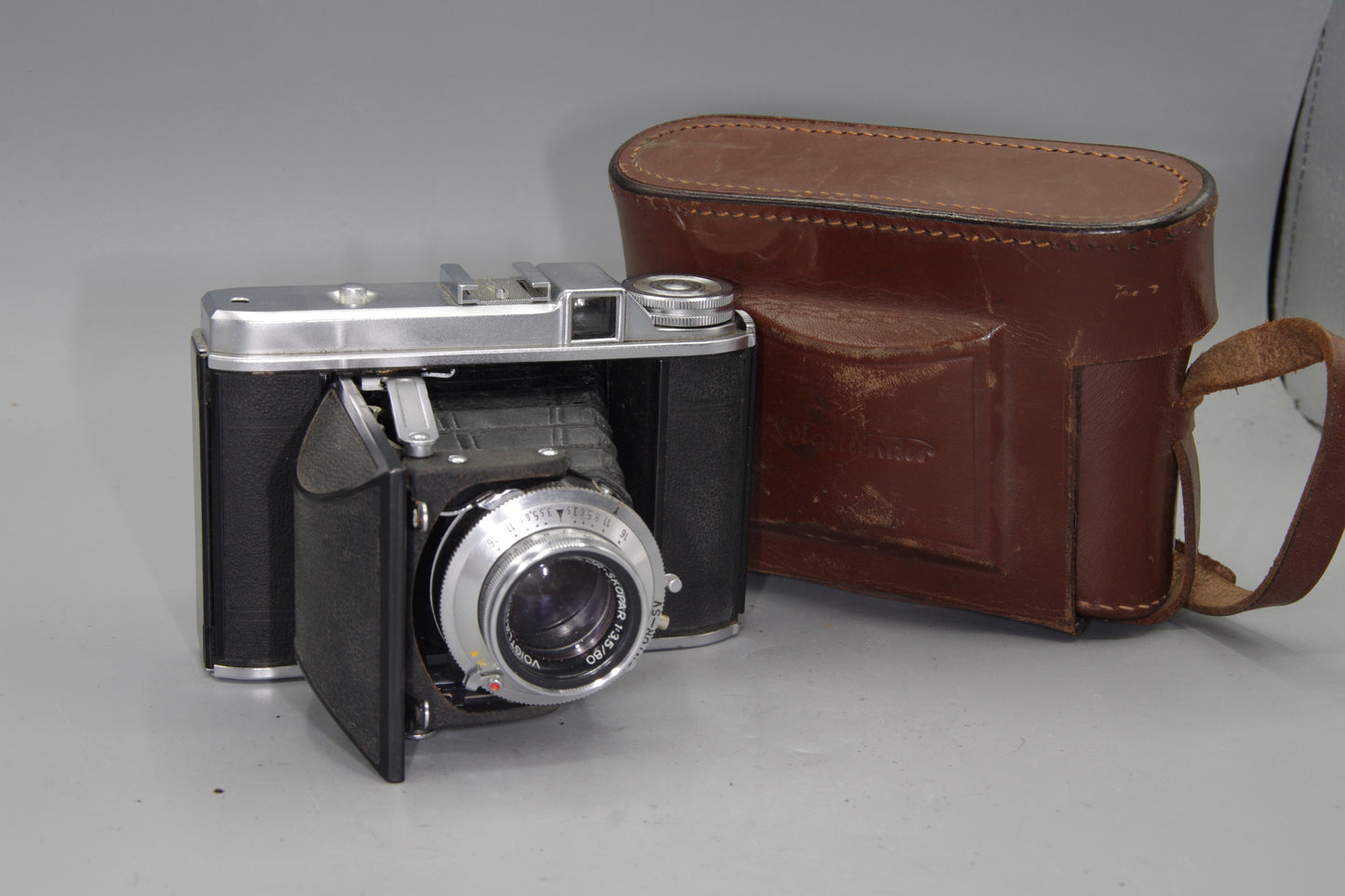 Voigtländer Perkeo I 6x6 Folding Camera –80mm F3.5 Lens – 1950s German Icon