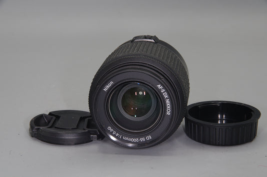 Nikon AF-S DX Nikkor 55-200mm f/4-5.6G Telephoto Zoom Lens – EXC - Tested