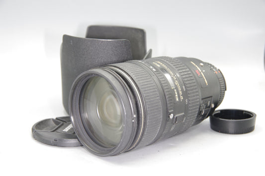Nikon AF 80-400mm F4.5-5.6D VR Lens Very Good Telephoto Zoom for F-Mount