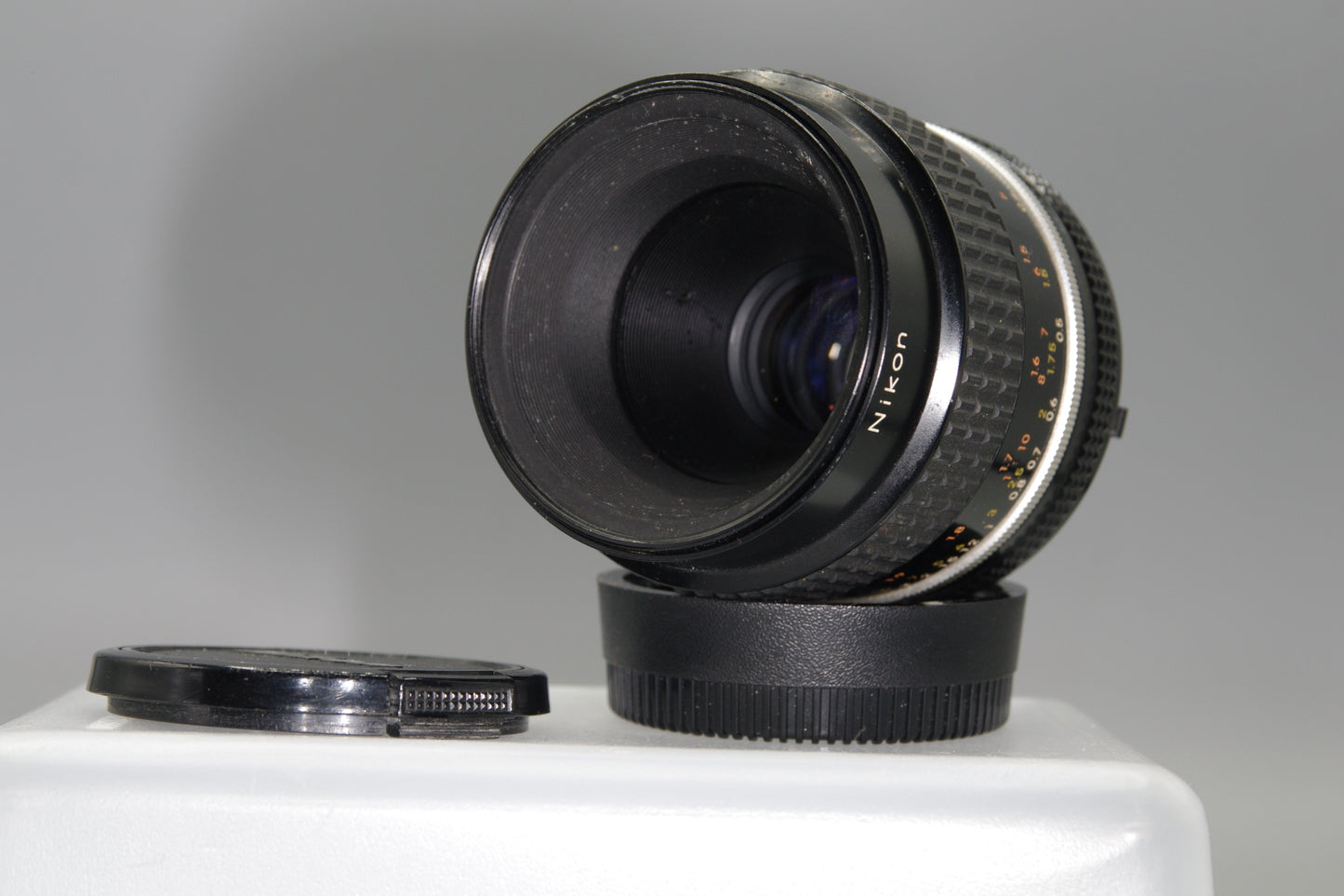 Nikon Micro-Nikkor 55mm F/2.8 AI-S Lens with caps - Excellent