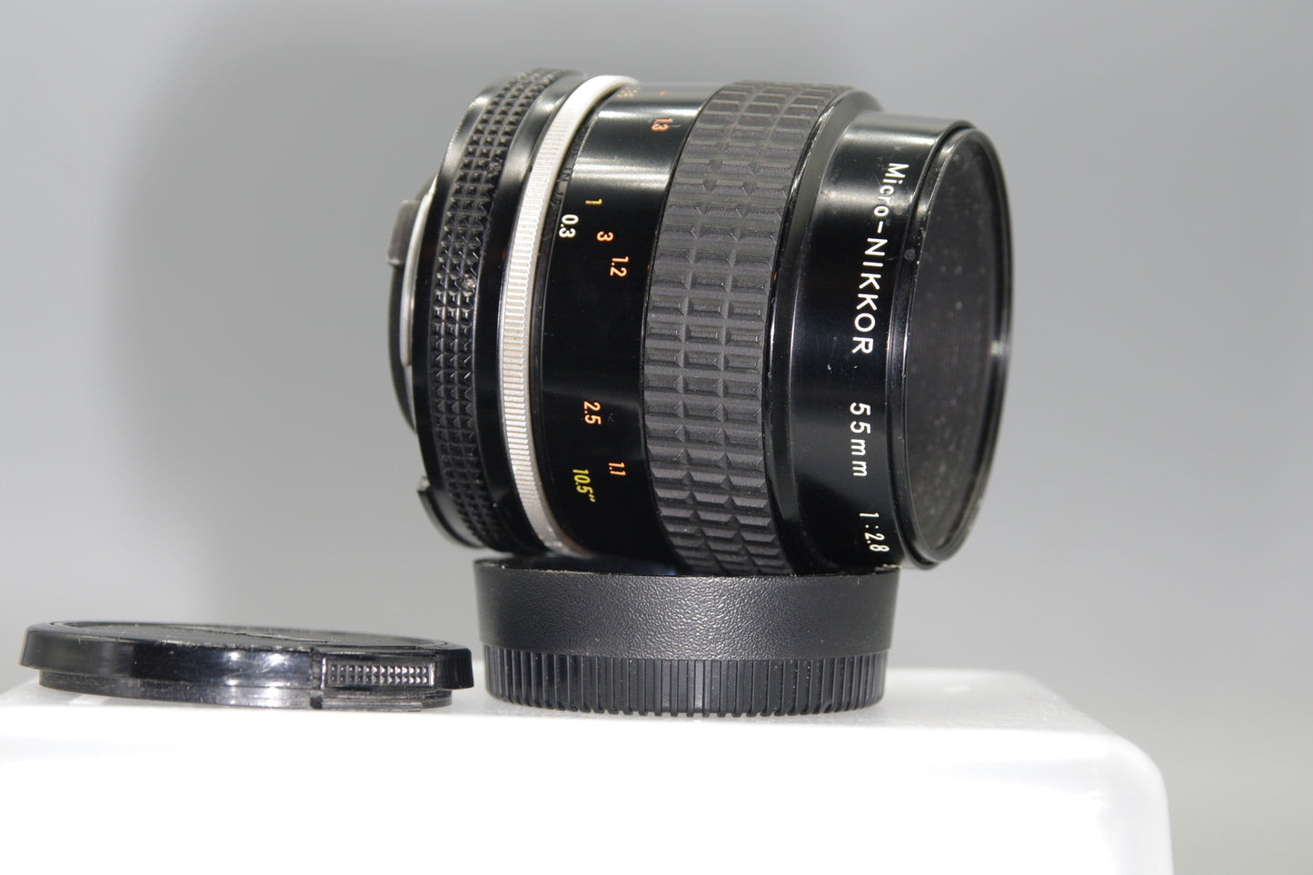 Nikon Micro-Nikkor 55mm F/2.8 AI-S Lens with caps - Excellent