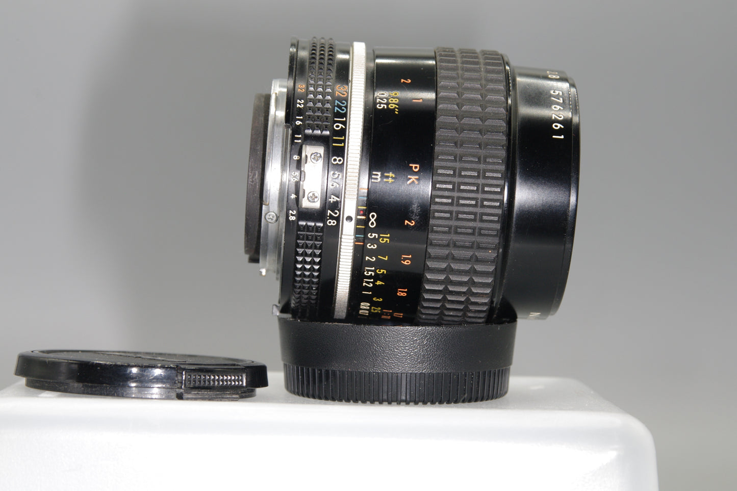 Nikon Micro-Nikkor 55mm F/2.8 AI-S Lens with caps - Excellent