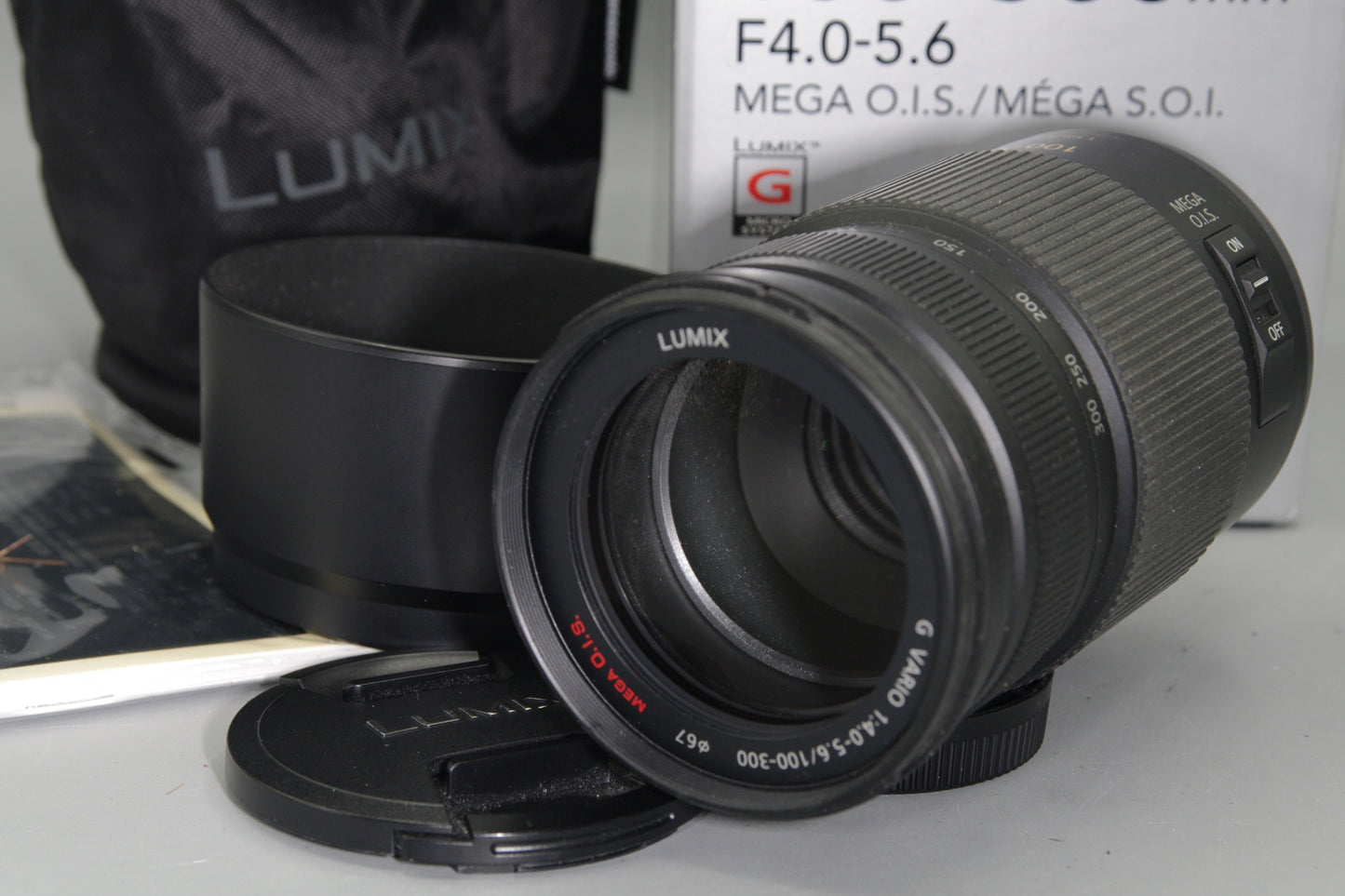 Lumix G Vario 100-300mm F/4.0-5.6 Mega O.I.S. M4/3 Lens - Excellent Boxed