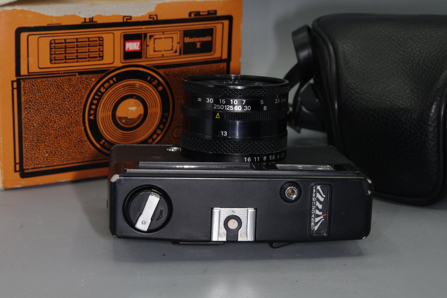 Boxed Prinz Mastermatic V with 45mm F/2.8 Lens and Case