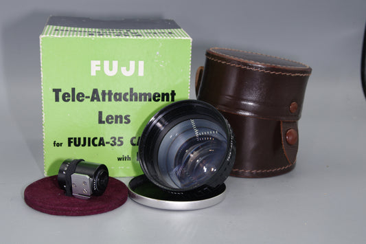 Boxed Fujica-35 Tele Attachment with viewfinder - Excellent