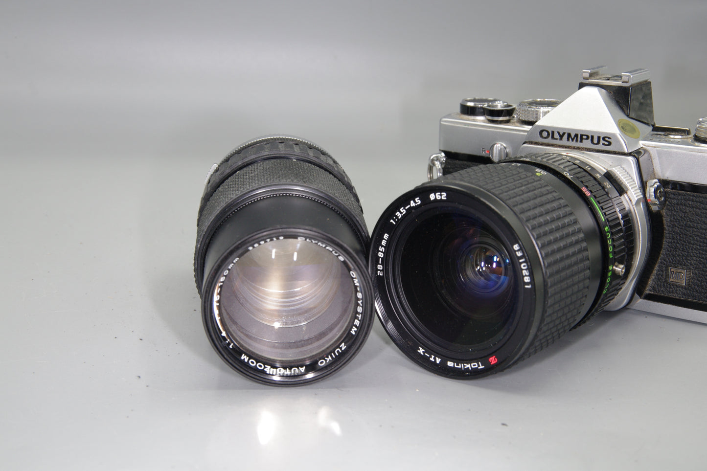Olympus OM-1N 35mm SLR Film Camera + Tokina 28-85mm + Zuiko 75-150mm Tested