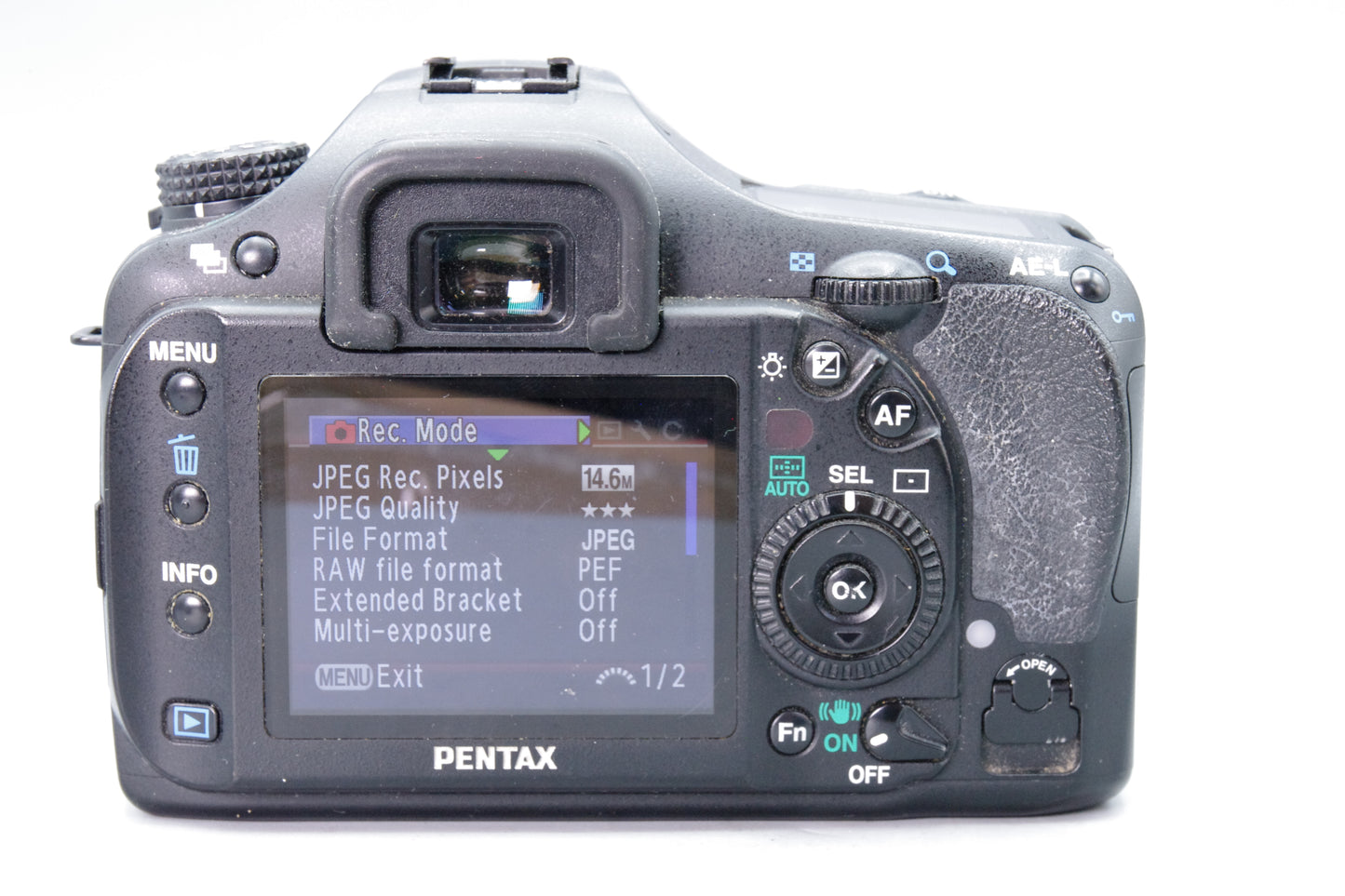 Pentax K20D DSLR Body – 14.6MP – Excellent Condition – Battery – SC 35405