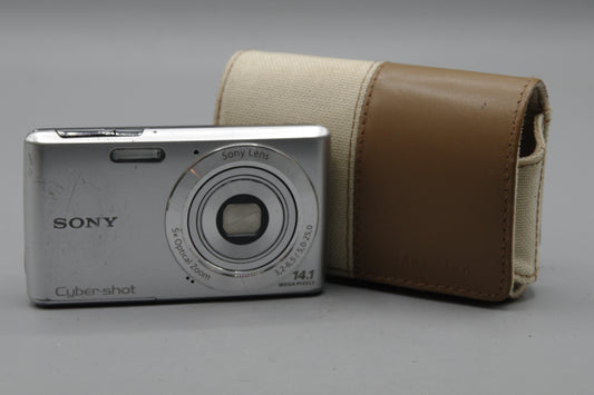 Silver Sony Cybershot DSC-W620 14.1MP Compact Camera and Case
