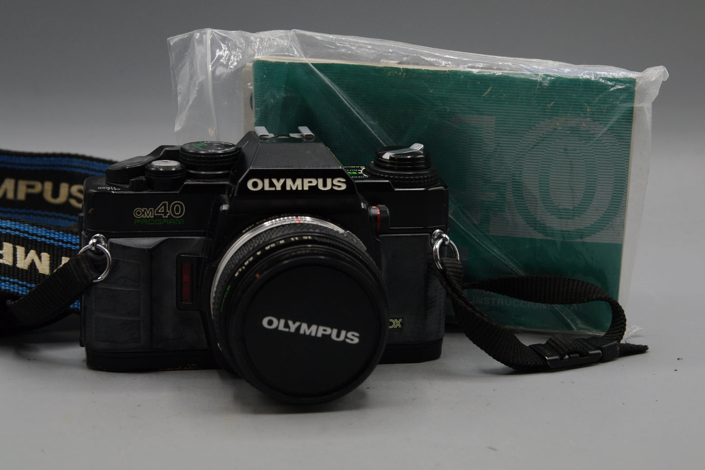 Olympus OM40 Program with 50mm Lens and Instructions - Tested