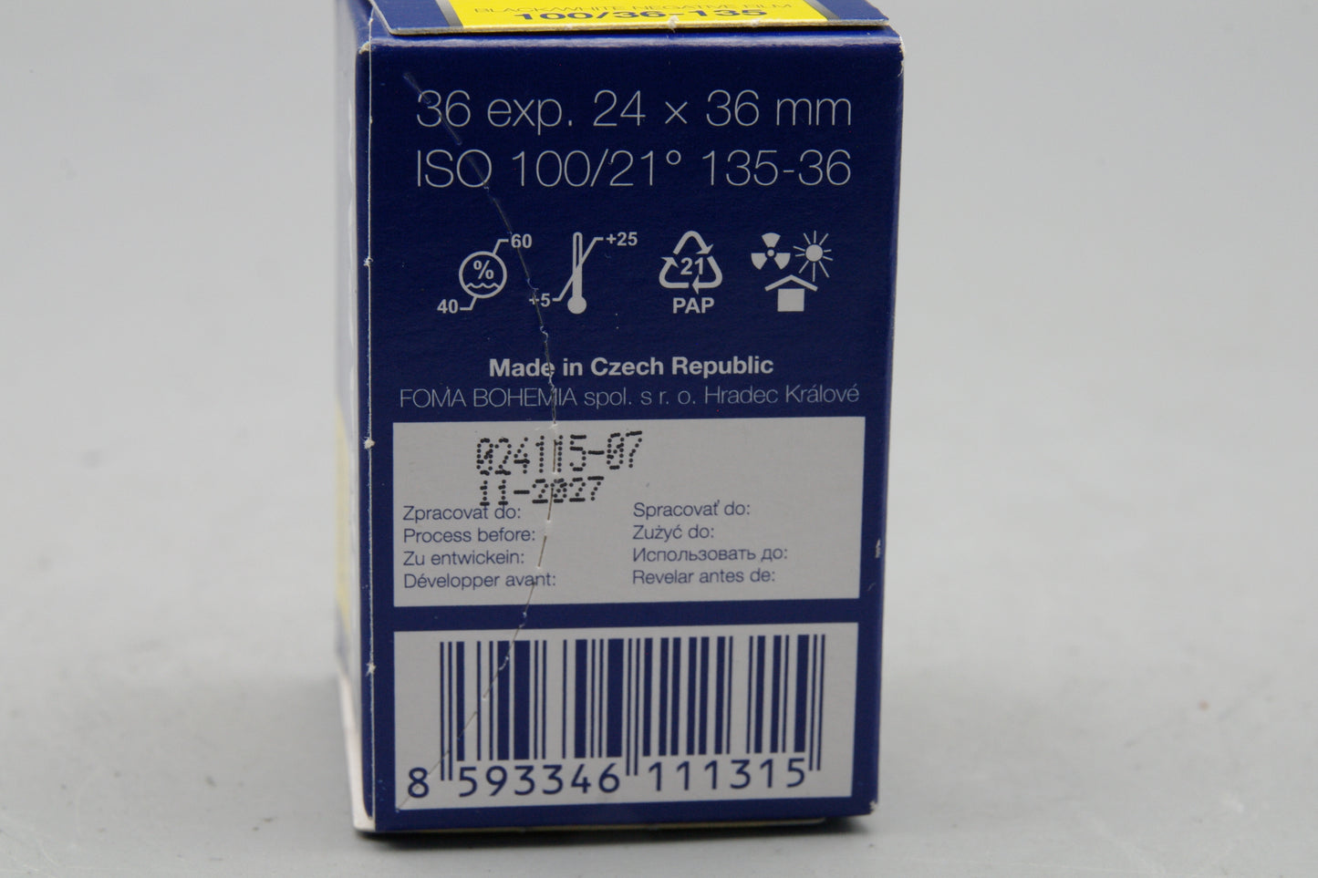 Fomapan 100 Classic 36‑Exposure 35mm Film – In Date 11/27 –B&W – VGC