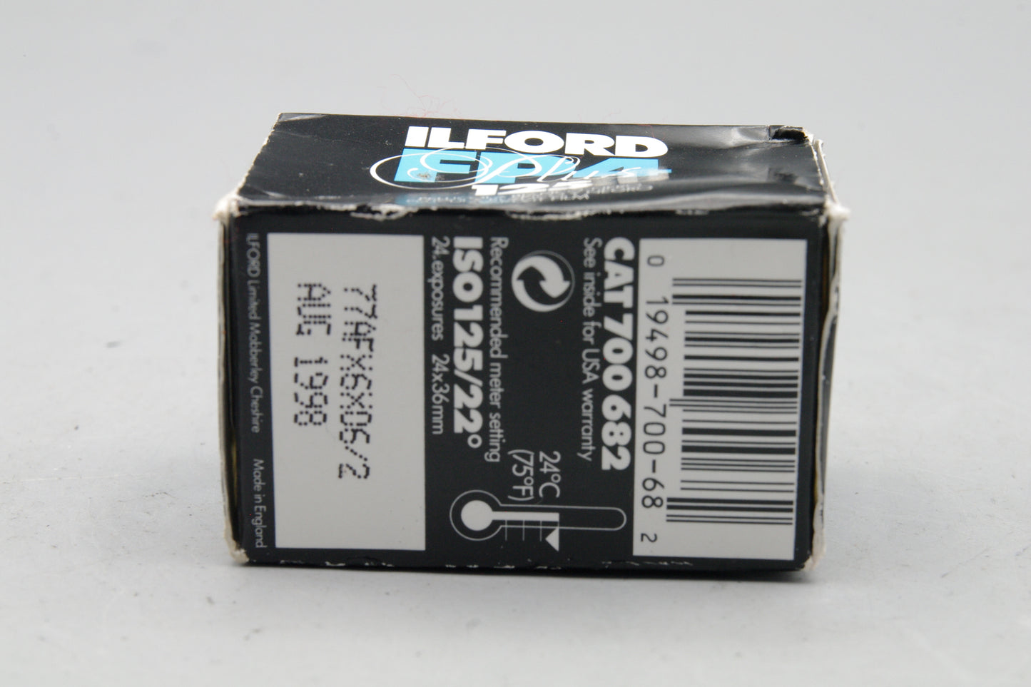 Ilford FP4 35mm 125ASA 24‑Exp Film – Expired Aug 1998 – B&W Sealed