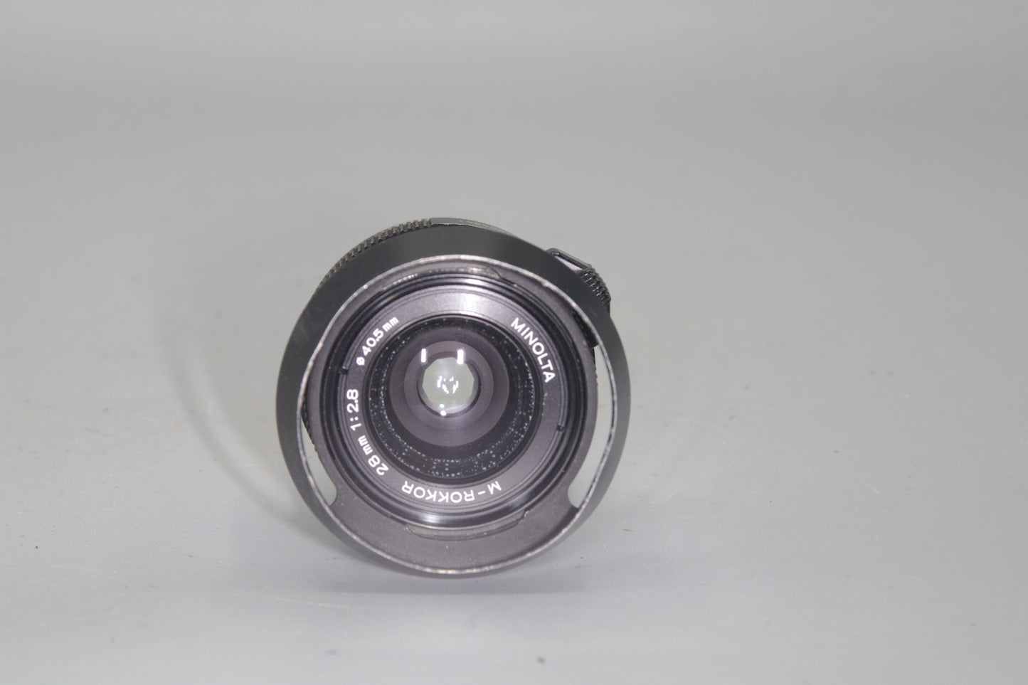 Minolta M-Rokkor 28mm F/2.8 Lens and Hood for CLE
